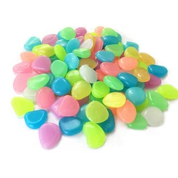 30 peças paralelepípedos pedras luminosas brilham no escuro brinquedos para passarelas de jardim ao ar livre aquário fishtank