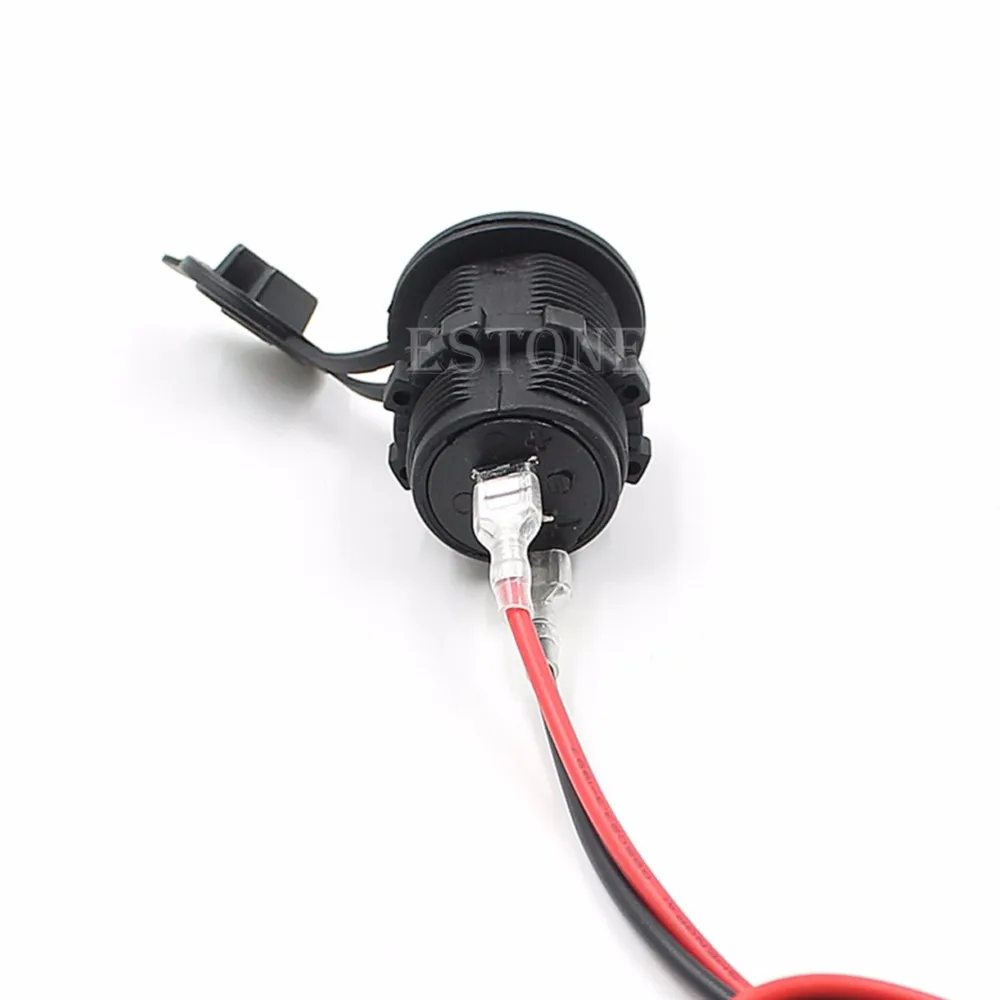 Автомобильный Стайлинг Dual USB мотоцикл питание для мобильного телефона зарядное устройство водонепроницаемый порт разъем 12 В автомобильные аксессуары