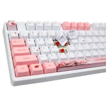 

108+14 Keys OEM PBT Keycaps Full Set Mechanical Keyboard Keycaps PBT Dye-Sublimation Cherry Blossom Magpie BridgeKeycaps