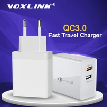 VOXLINK USB зарядное устройство 3,0 240 в быстрое зарядное устройство для телефона для iPhone X xs 8 7 iPad samsung Galaxy s8 s9 s10 Galaxy htc Xiaomi huawei Nexus