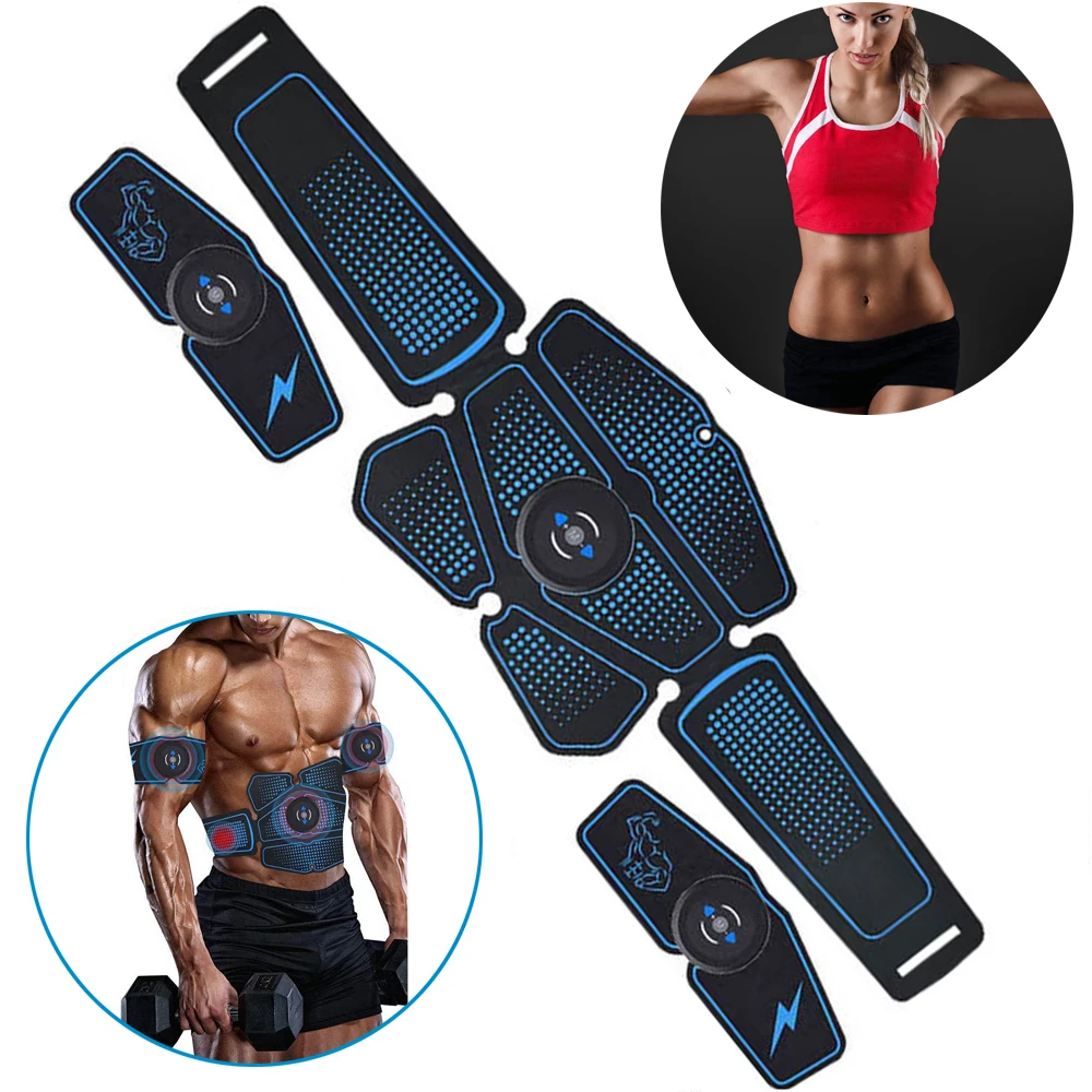 Rechargeable EMS Abdominal Muscle Stimulator Trainer Electrostimulation