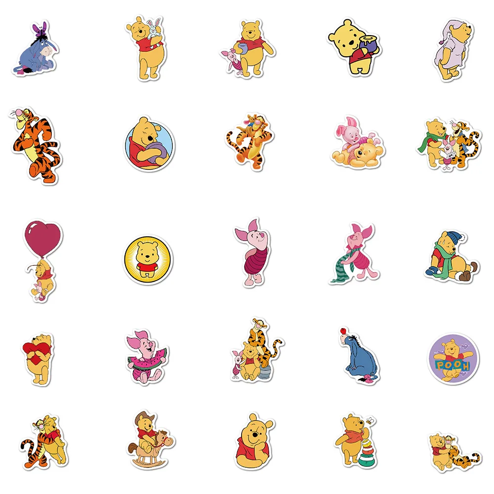 Disney Cartoon Winnies The Pooh Stickers Kids Toys Waterproof Baby Gift  Reward Pvc Christmas Gift 50pcs - Sticker - AliExpress