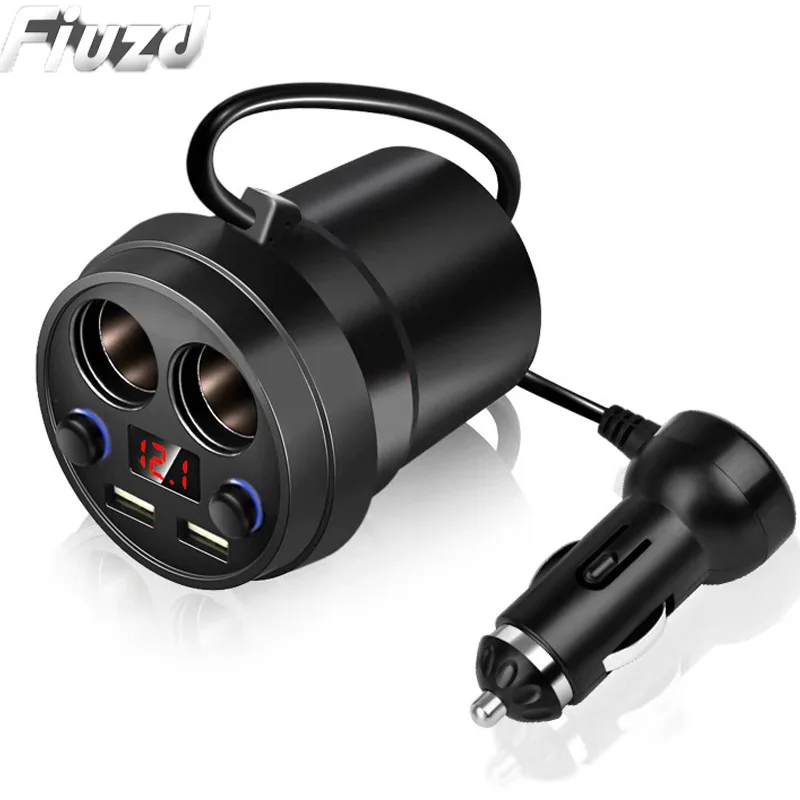 

Dual USB Port 2 Way Auto Car Cigarette Lighter Socket Splitter Charger Plug Adapter DC 5V 1A+2.1A For All Phone And PC Ipad Mp3