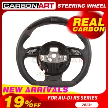 Светодиодный руль из углеродного волокна для audi S3 S4 S5 S6, автомобильный Стайлинг, интерьер, гоночный дисплей, руль