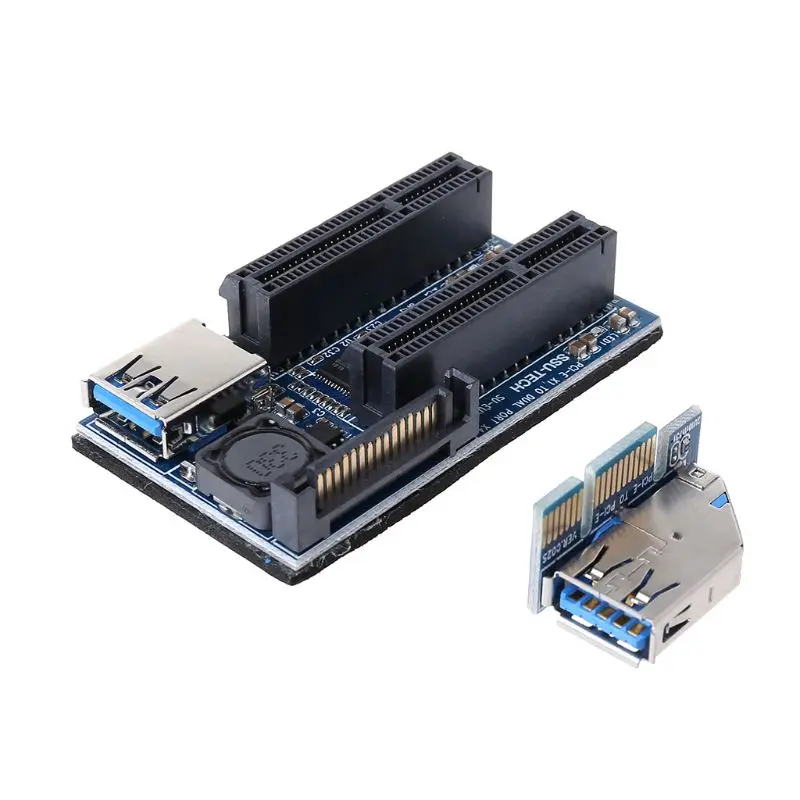 Адаптер PCI Express USB 3 0 расширитель PCI-E X1 на два порта плата расширения X4 | Компьютеры