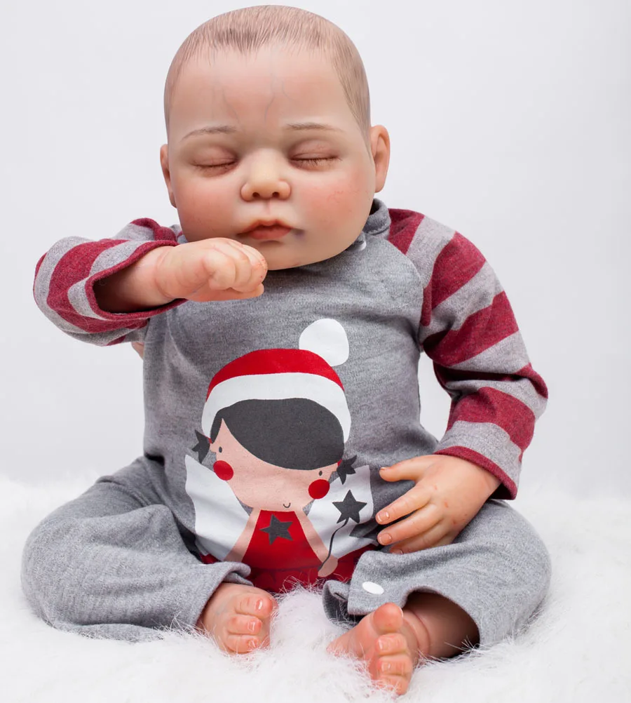 Силиконовая кукла Для мальчиков и девочек 55 см bebes трансфер до reborn baby doll из мягкой