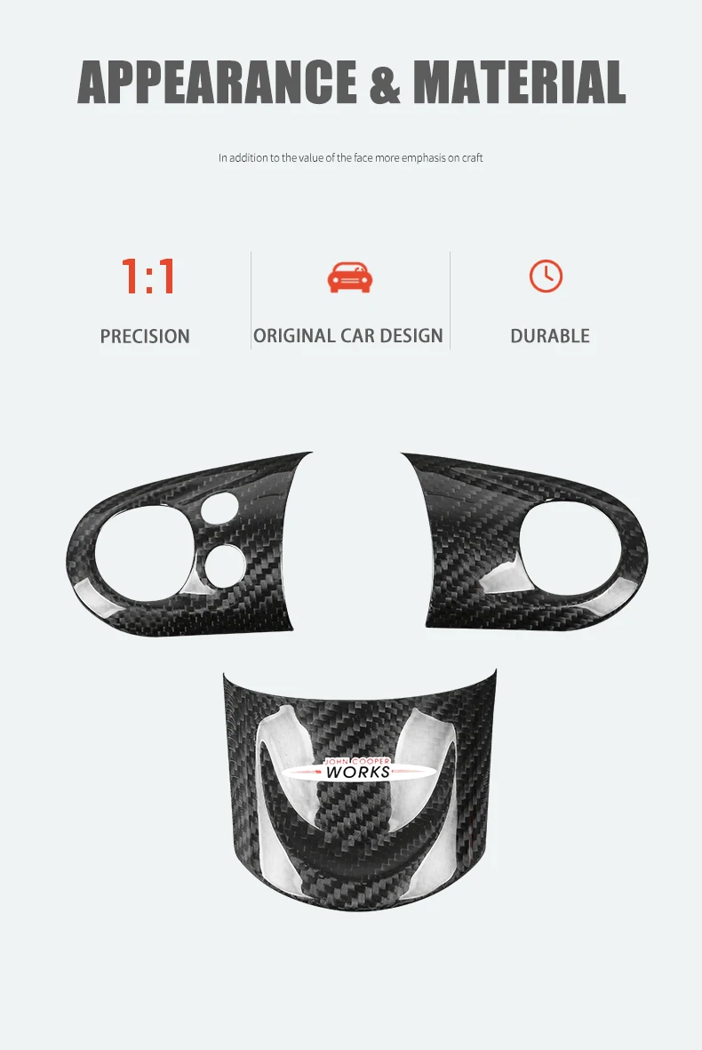 Countryman para Mini Cobertura do Volante de Fibra R60 R61 Clubman Cooper Carbono Decoração Interior Adesivos R55 R56 R57 R58 R59 14 R55 r56 r57 r58 r59 r60 r61
