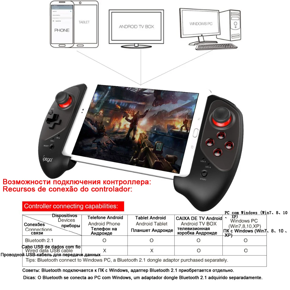 iPega PG 9083 беспроводной пульт курки приставка игровая игровой блютуз джойстик