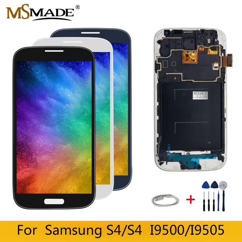 

S4 LCD For Samsung Galaxy i9500 Display i9505 i9506 i9500 LCD Touch Display Screen Digitizer Assembly Parts Free Shipping