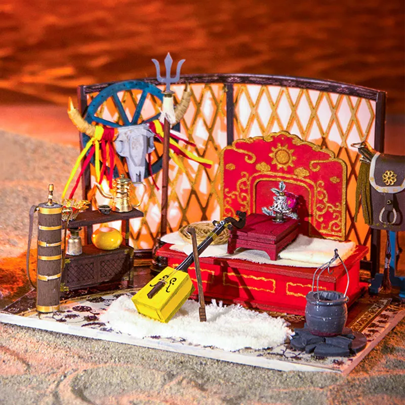 Деревянные игрушки для кукольного дома 3D Китайская древняя модель здания игрушка головоломка ручная работа сборка игры Дерево строительство подарок