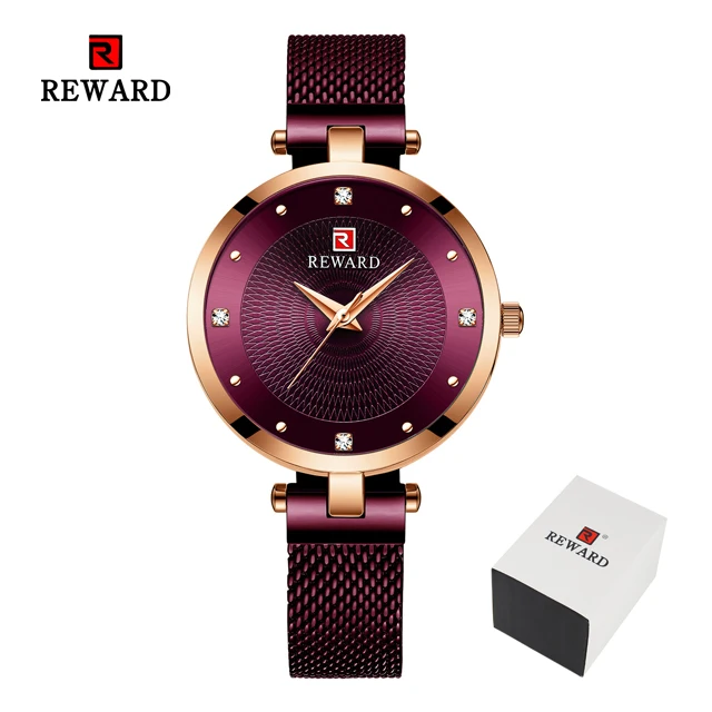 Purple Box reloj mujer роскошные женские часы модное платье Кварцевые часы Женские Простые повседневные водонепроницаемые наручные часы Relogio Feminin - Цвет: Purple Box