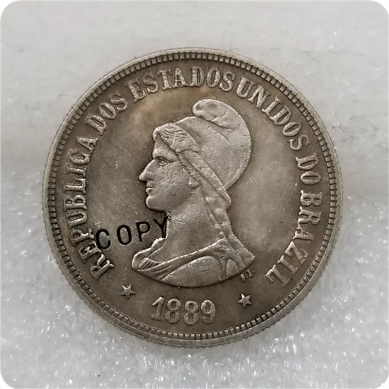 1889 Бразилия 1000 рейс имитация монеты