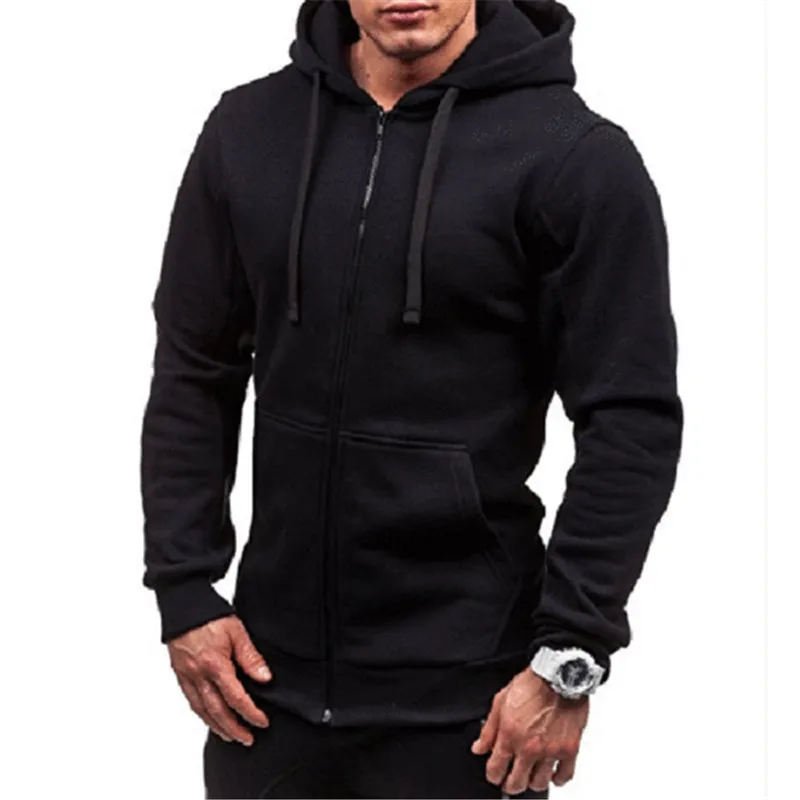 2020 Summer Men Casual Hoodies Male Sweatshirt Zipper Long Sleeve Hooded Spring Jacket Coat Male Zi