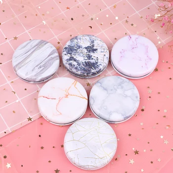 

1PCs Marble Pattern Portable Double Sided Mirror Foldable Pocket Makeup Mirror Women Girls Beauty Cosmetic Compact Mirrors