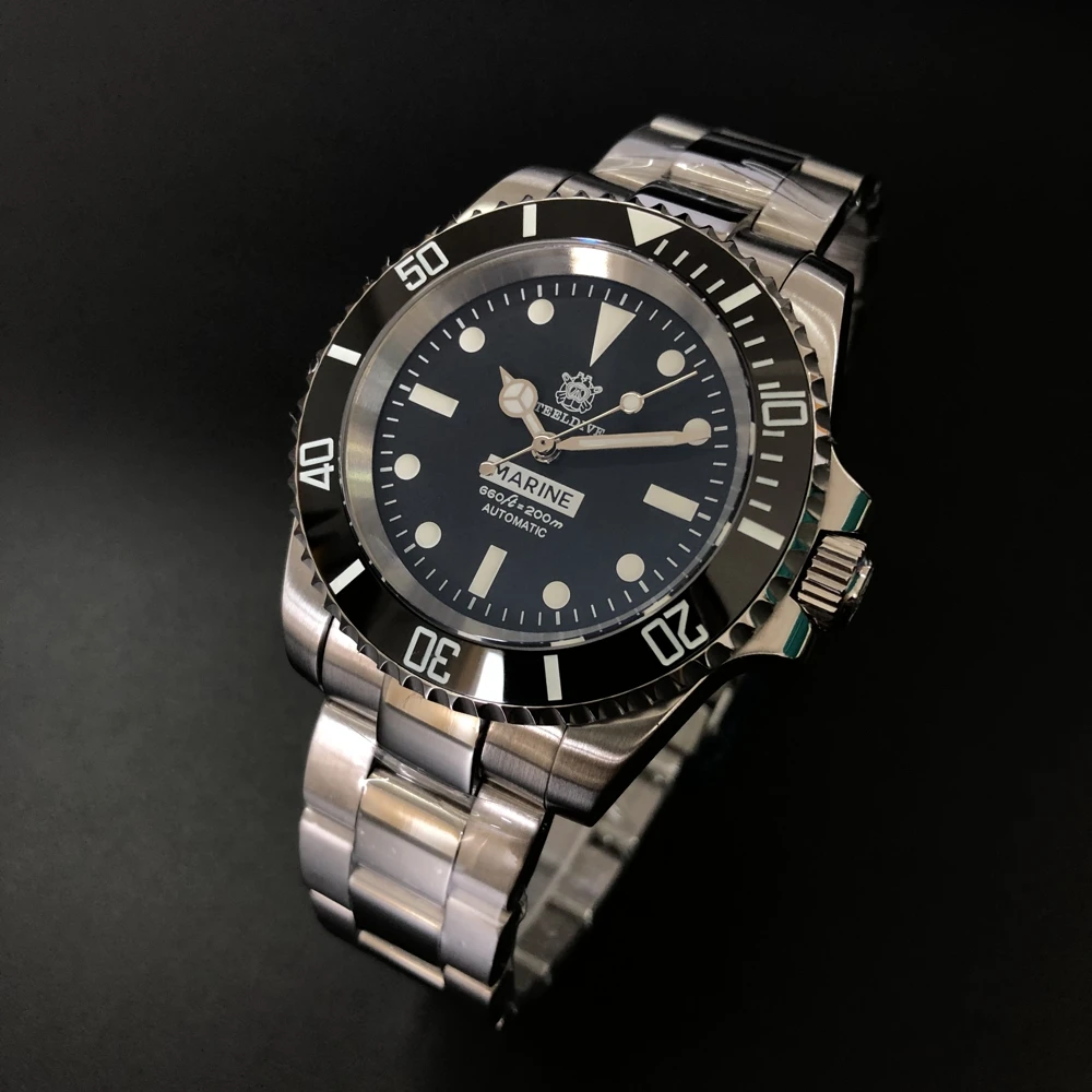 Dive-Watches Steeldive Sd1954 NH35 Sport Automatic Mens Luxury Brand 200m Waterproof
