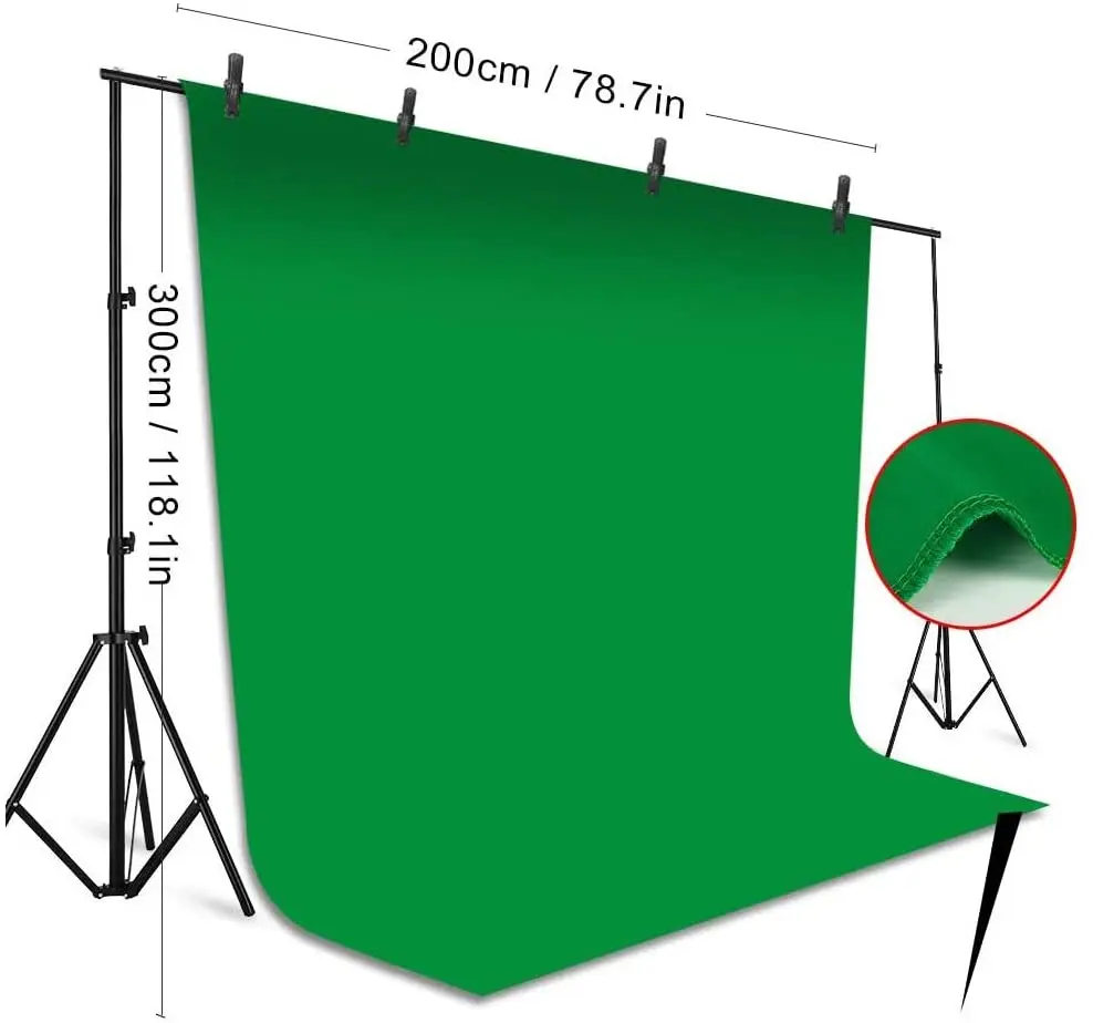 Selens Green Screen Backdrop Stand Kit 6.5x10ft