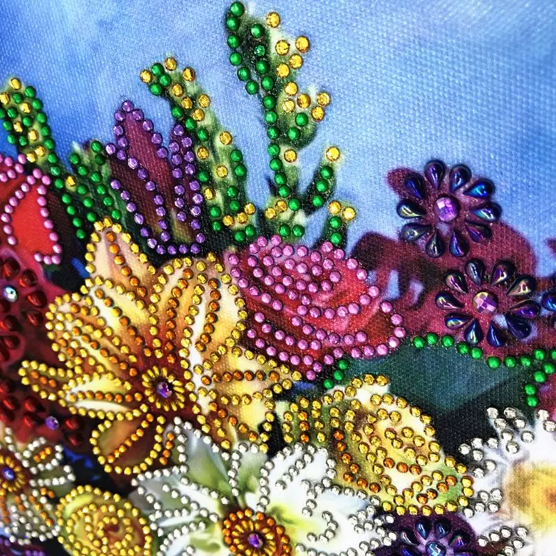 P15D Beautiful Flowers 5D Special Shaped Diamond Painting Embroidery Needlework Rhinestone Crystal Cross Craft Stitch Kit DIY | Дом и сад