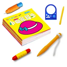 Дети граффити Рисование книга раскраска ребенок учится альбом живописи Томас Sketchpad магнитная ручка океаны шаблон игрушка