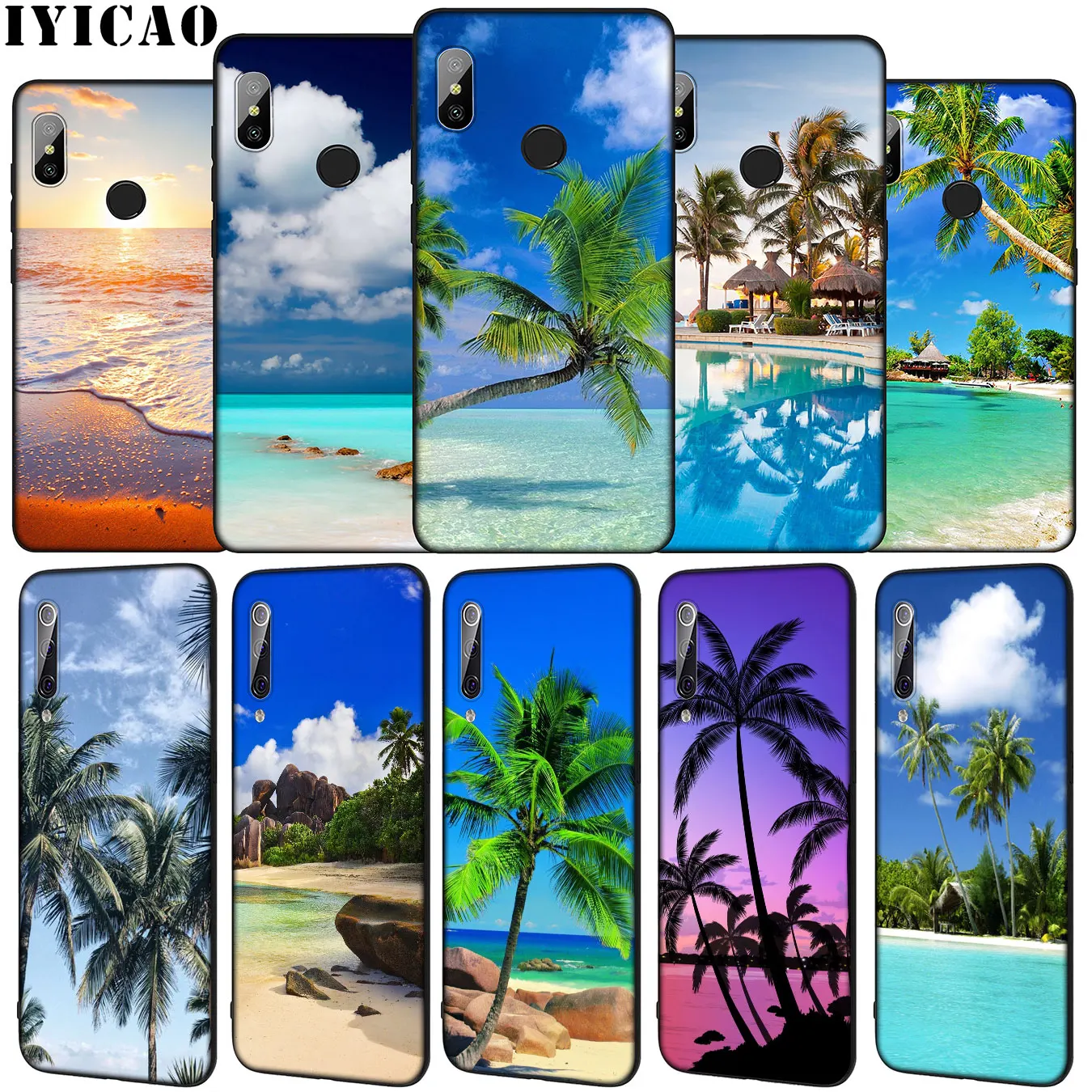 Tropical palm trees Sea Beach spray Soft Case for Xiaomi Mi 10 9 9T A3 Pro 8 SE A2 Lite A1 CC9 CC9E 6 pocophone f1 Mi10 | Мобильные