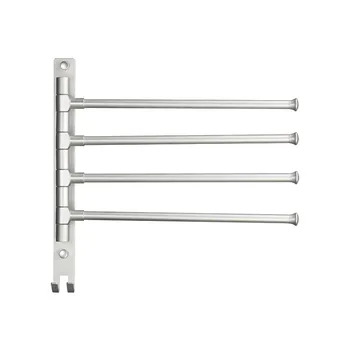 

Free Shipping YUJIE JXT1067 Space aluminum rotary towel bar non perforated movable towel rack toilet storage wall rack