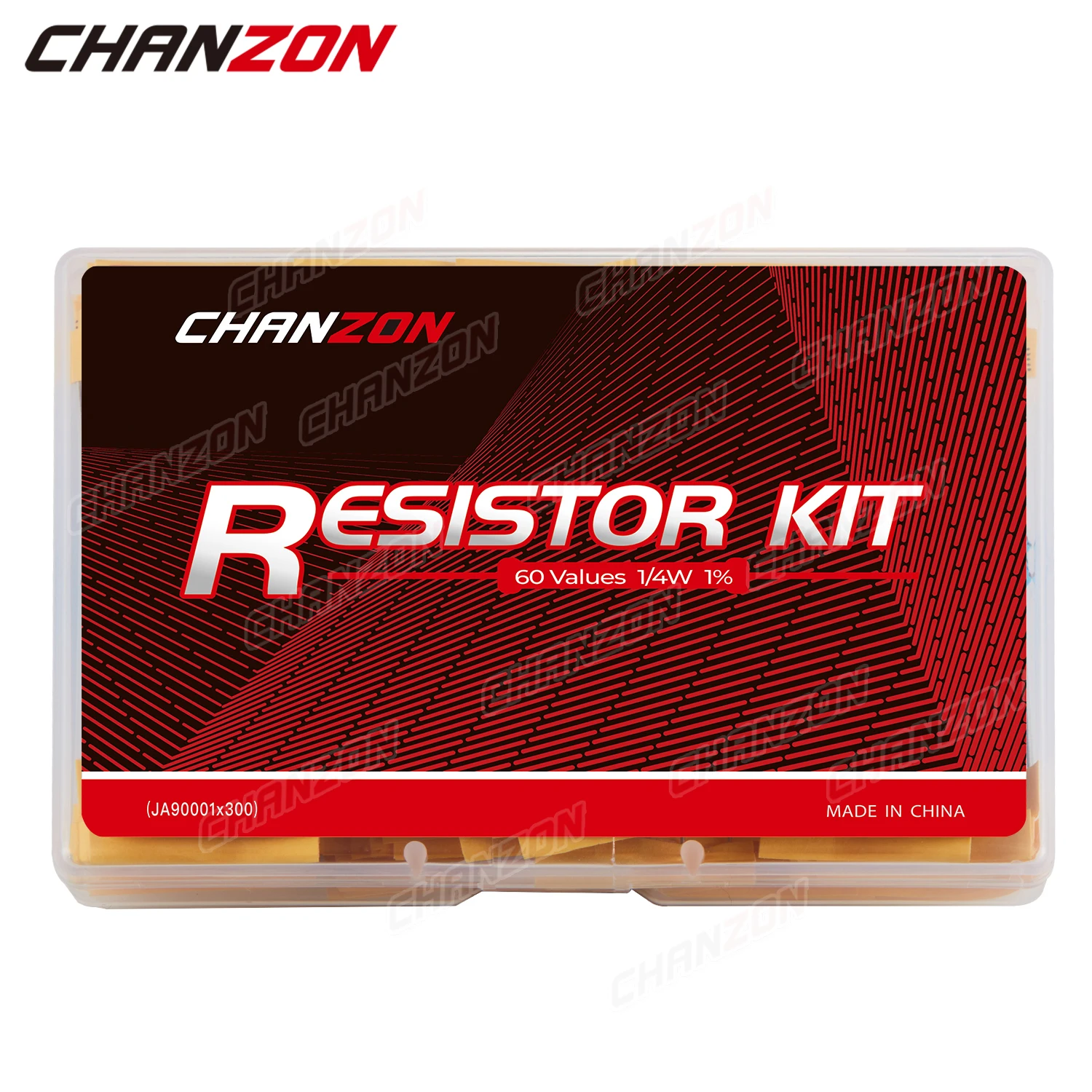 300Pcs/Pack 60 Values 1/4W Metal Film Resistors Kit 1 10 220 330 470 1K 4.7K 10K Ohm 1% High Precision Resistance Set Assortment
