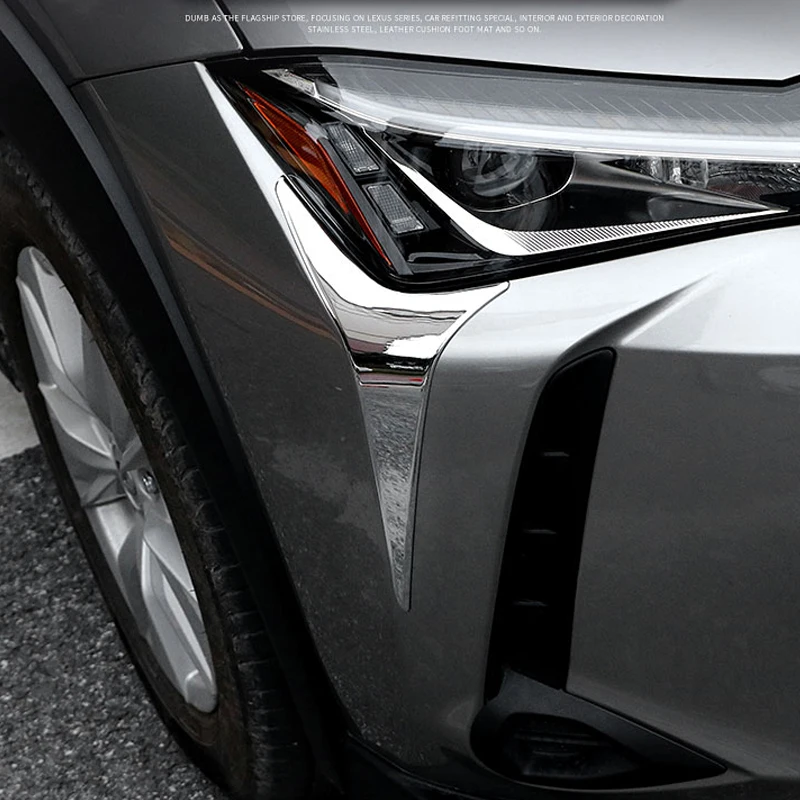 ABS Хромированная накладка на переднюю фару автомобиля наклейка для Lexus UX200 UX250h UX260h