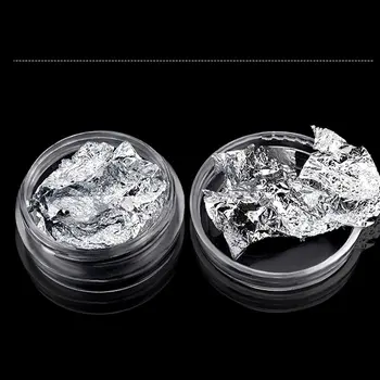 

Gold And Silver Tin Foil Nail Sticker Ornament Crystal Light Therapy Nail Foil Paper Elegant Great Popular Nail Jewelry