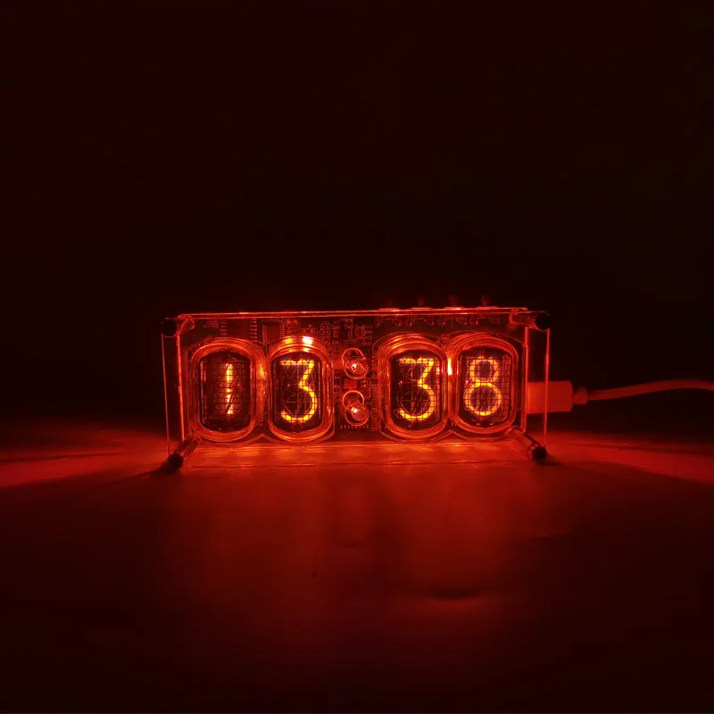 In12 glow clock DIY former Soviet Union electron tube clock gift colorful lamp desktop clock 2