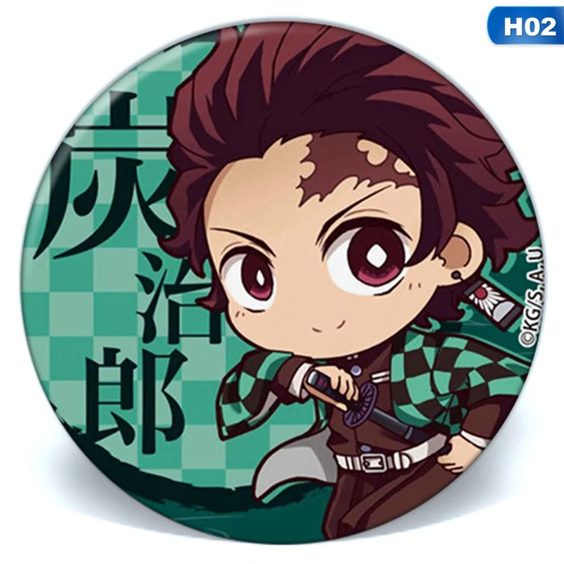 Мода аниме демон убийца: Kimetsu без Yaiba камадо Tanjirou значок косплея рюкзаки Кнопка