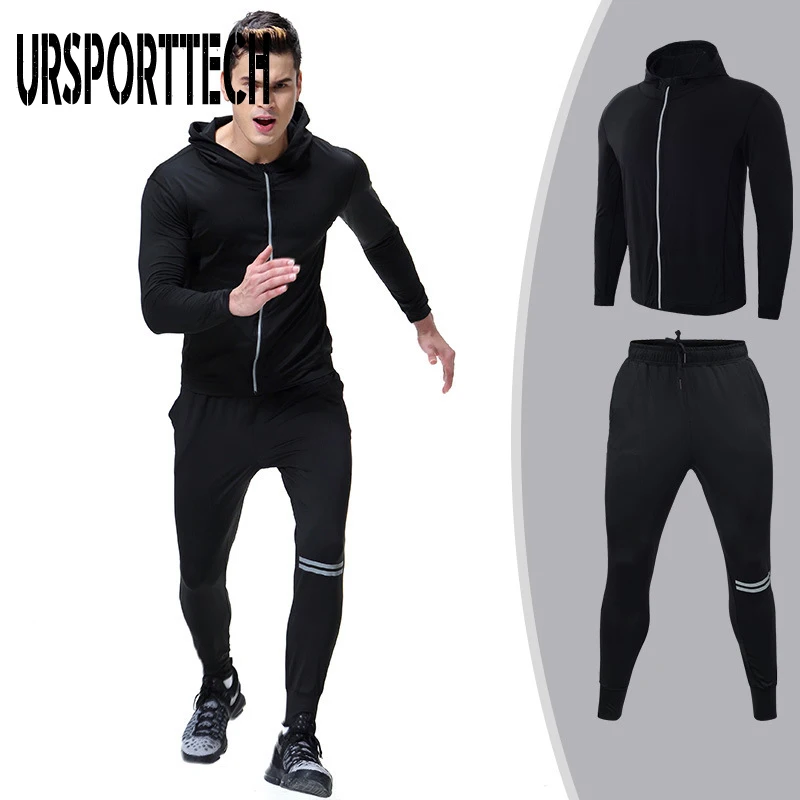 Hot Product 2pcs 3pcs/set Men Sport Tracksuit Running Clothes Fitness Suit Active Suit Tracksuits Mans Sports Costumes Exercise Sets Mens