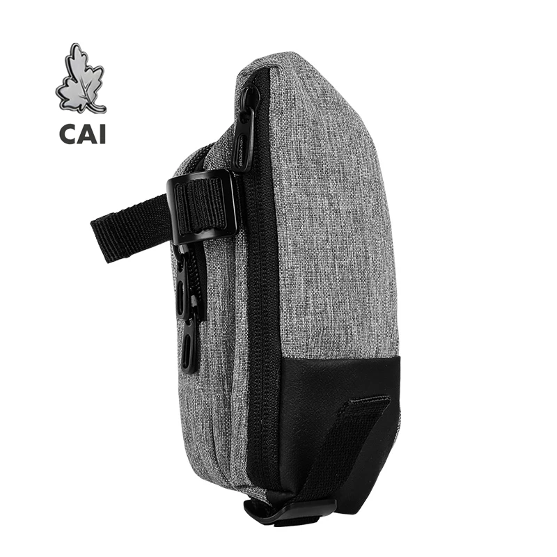

CAI Mini Bag Coin Purses Zipper Wallet PU Patchwork Anti-Theft Pouch Design for Backbag Customized Small Card Key Phone Holder