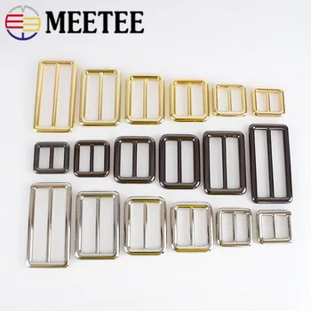 

Meetee 10/30pcs 16-50mm Tri-Glide Buckles Slider Adjust Metal Buckle Ring for Backpack Web Strap DIY Bag Accessory Leather Craft