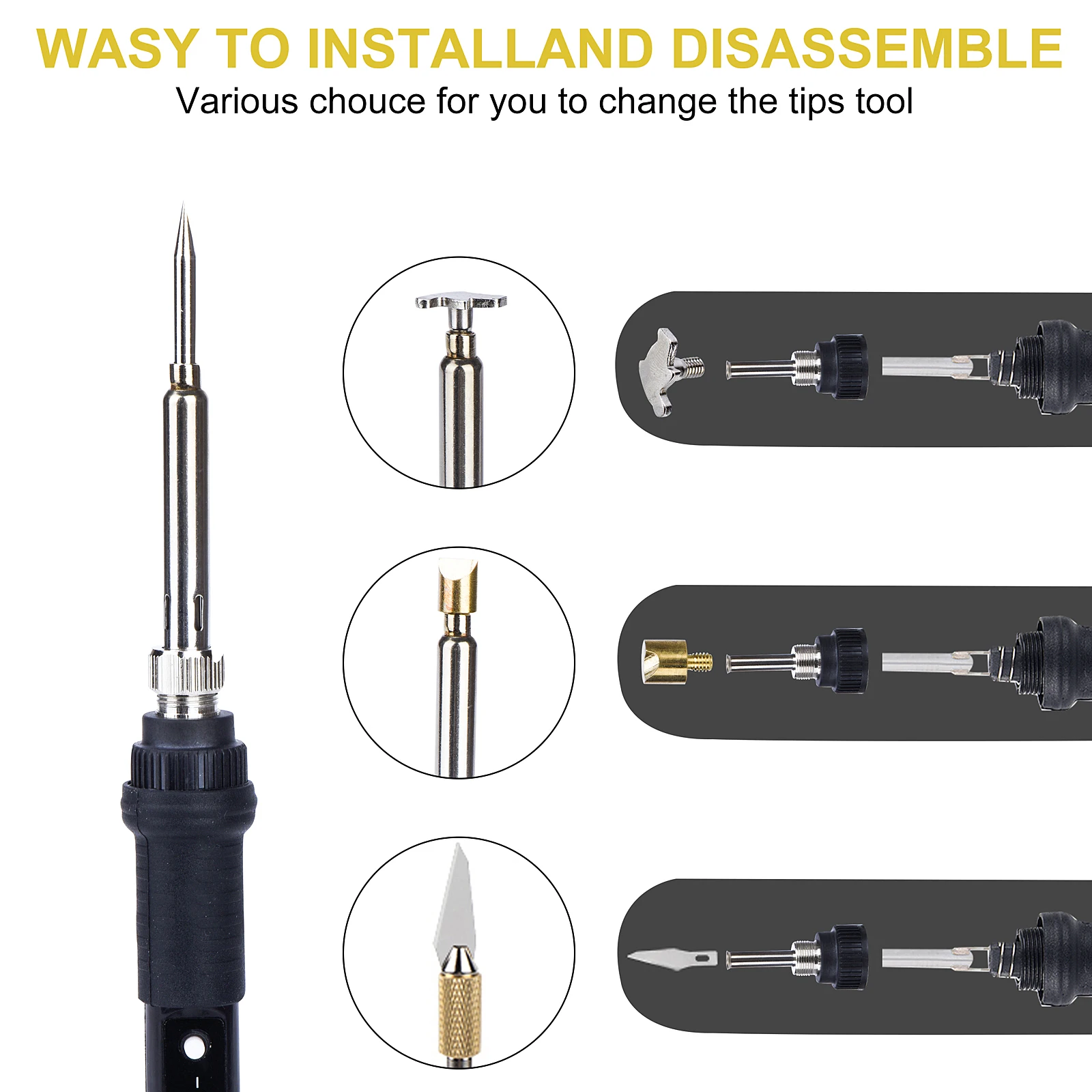 

JCD Portable Lead Free Rapid Heater Electric Wood Burning Soldering Iron LCD Temperature Control High Quality Welder Rework Pen