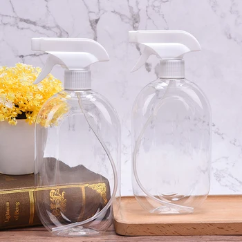 

500ml Portable Empty Travel Pump Soap Dispenser Transparent Spray Bottle Plastic Hand Pressure Spray Kettle Sprayer Bathroom