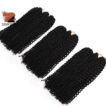 

ELEGANT MUSES 12'' jerry curl bundles weave Synthetic Braiding hair with Ombre Crochet Braids Hair Extension bulk hair