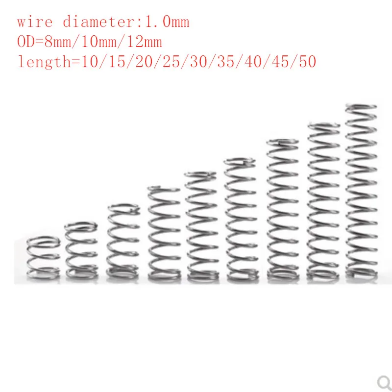 Lt-spring 20 Molle A Compressione In Acciaio Inox – Filo 0,7 Mm X Ø 6 Mm – Lunghezza 25 Mm – Per Fai Da Te E Industria
