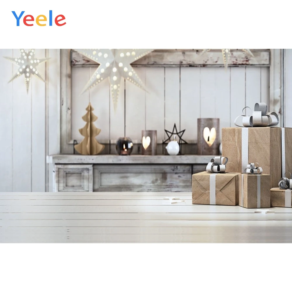 

Yeele Christmas Backdrop Star Home White Brick Wall Newborn Baby Birthday Party Photocall Photography Background Photo Studio