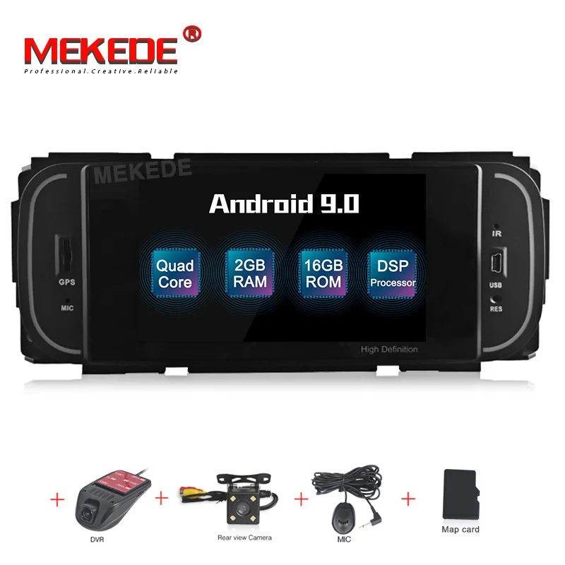 MEKEDE Android 9,0 автомобильный dvd-плеер для Chrysler/Dodge/ram/Jeep/Grand Cherokee с gps навигацией BT Радио FM AM RDS Аудио Видео - Цвет: add camera DVR