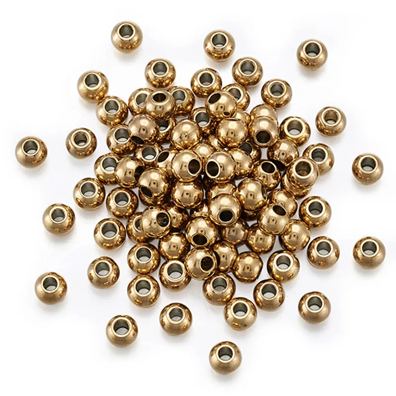 Bulk 100Pcs 6mm 8mm Charm Round Resin Spacer Loose Beads DIY for Jewelry Making