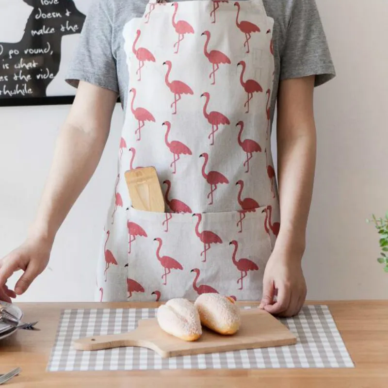 Apron 6 1 шт. Полосатый Хлопок Лен с рисунком фартук для взрослых детей дома приготовления выпечки кофе магазин чистящие Кухонные фартуки аксессуар - Цвет: Apron 6