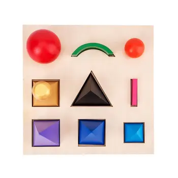 

Kids Wooden Building Blocks Montessori Match Board Kindergarten Baby Gift Toy E65D