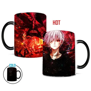 

New 350mL Tokyo Ghoul Magic Mug Heat Sensitive Color Changing Coffee Mugs Cartoon Milk Tea Moring Cup Best Mugs Gift for Friends