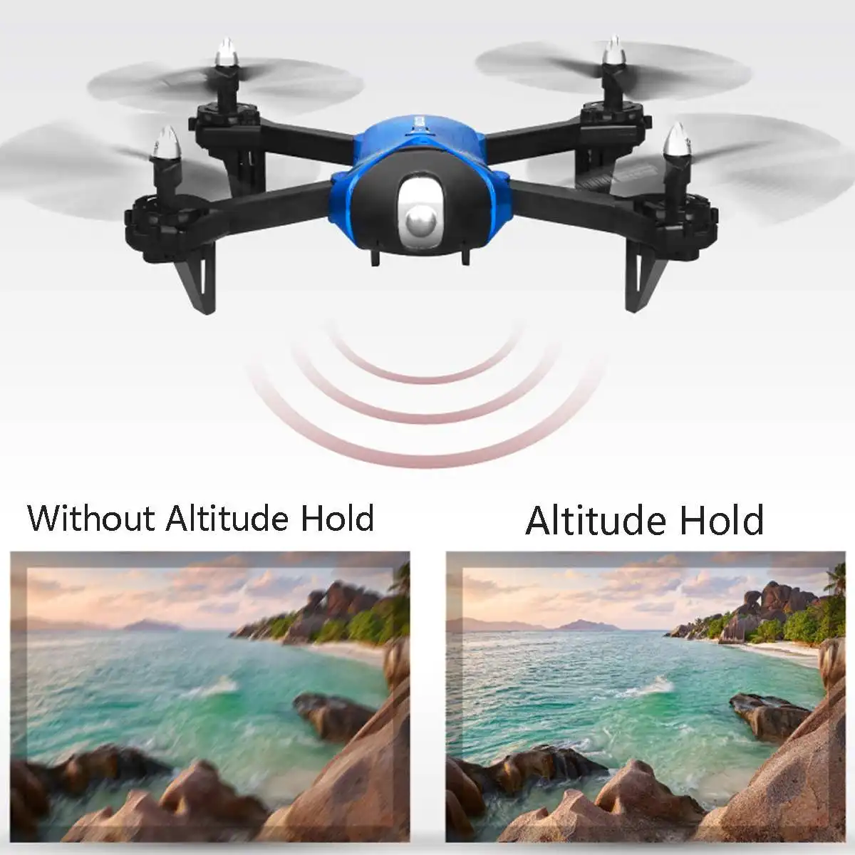 Большая распродажа, wifi FPV W/камера, удерживающая высоту, один ключ, возвратная Складная рукоятка, Радиоуправляемый квадрокоптер, Дрон