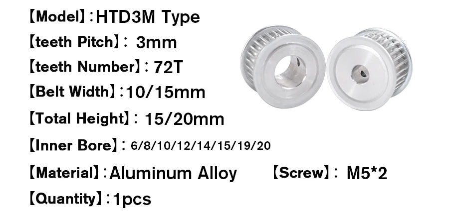 correia síncrona de liga de alumínio, 3m, 72t, 6 8 10 12 14 15mm