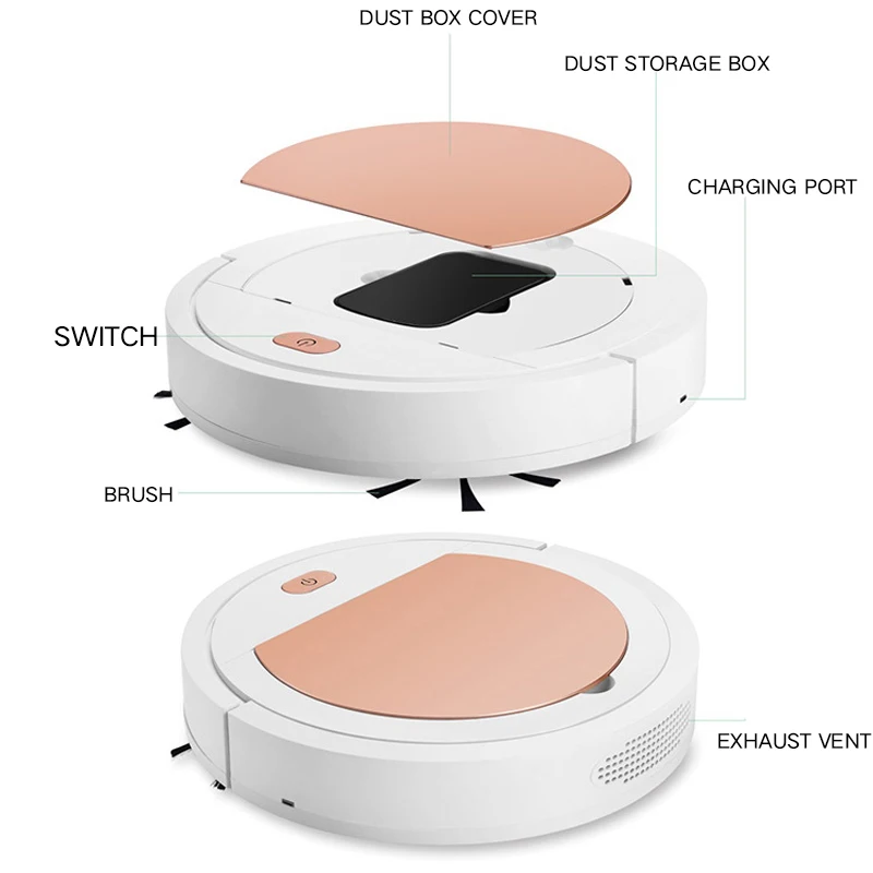 US $46.99 1800pa Robot Vacuum Cleaner Wet MoppingDry MopSuction 100 Mins Stofzuiger Robot Washing Robot Vacuum Cleaner 2021 Drop Ship