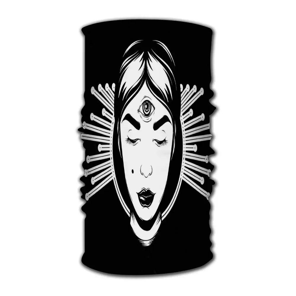 Headband Bandanas Surreal Fortune Teller Rays Creative Tattoo Daily Magic Scarf Neck Gaiter Balaclava Helmet Liner Riding Face |