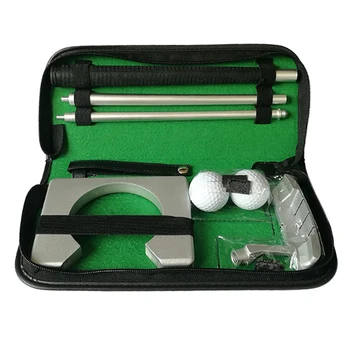 

Portable Golf Putter Putting Trainer Set Indoor Training Equipment Golfs Ball Holder Training Aids Tool with Carry Case