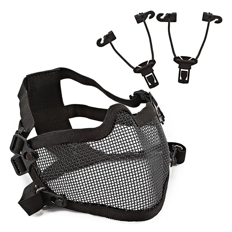 

New Half Face Mask Breathable Soft Folding Mesh Mouth Protector Cycling Helmet Outdoor Sports Accessories