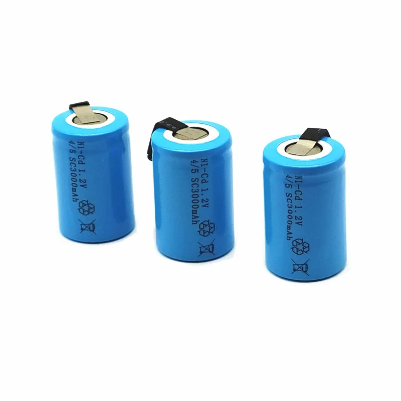 Высококачественная аккумуляторная батарея 4/5 SC Ni-Cd батарея 1,2 v с вкладкой 3000 mAh для электрического инструмента