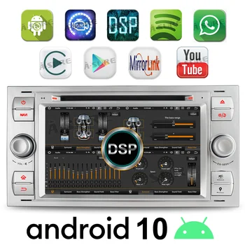 

A-Sure 2 Din 7'' Android 10.0 Radio Stereo GPS DVD Player Navigation For Ford Transit Galaxy Focus Mondeo Fiesta CarPlay DPS BT